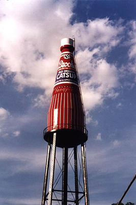 Moving to California from the Midwest? Make it an adventure! Ketchup Bottle Tower
